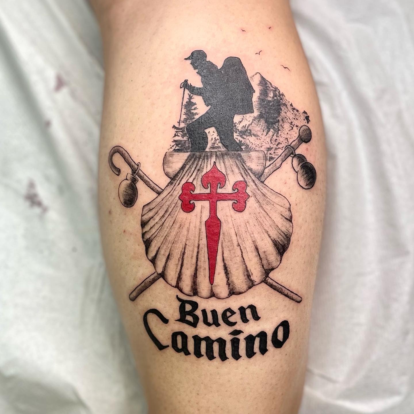 Tatuajes del camino de Santiago