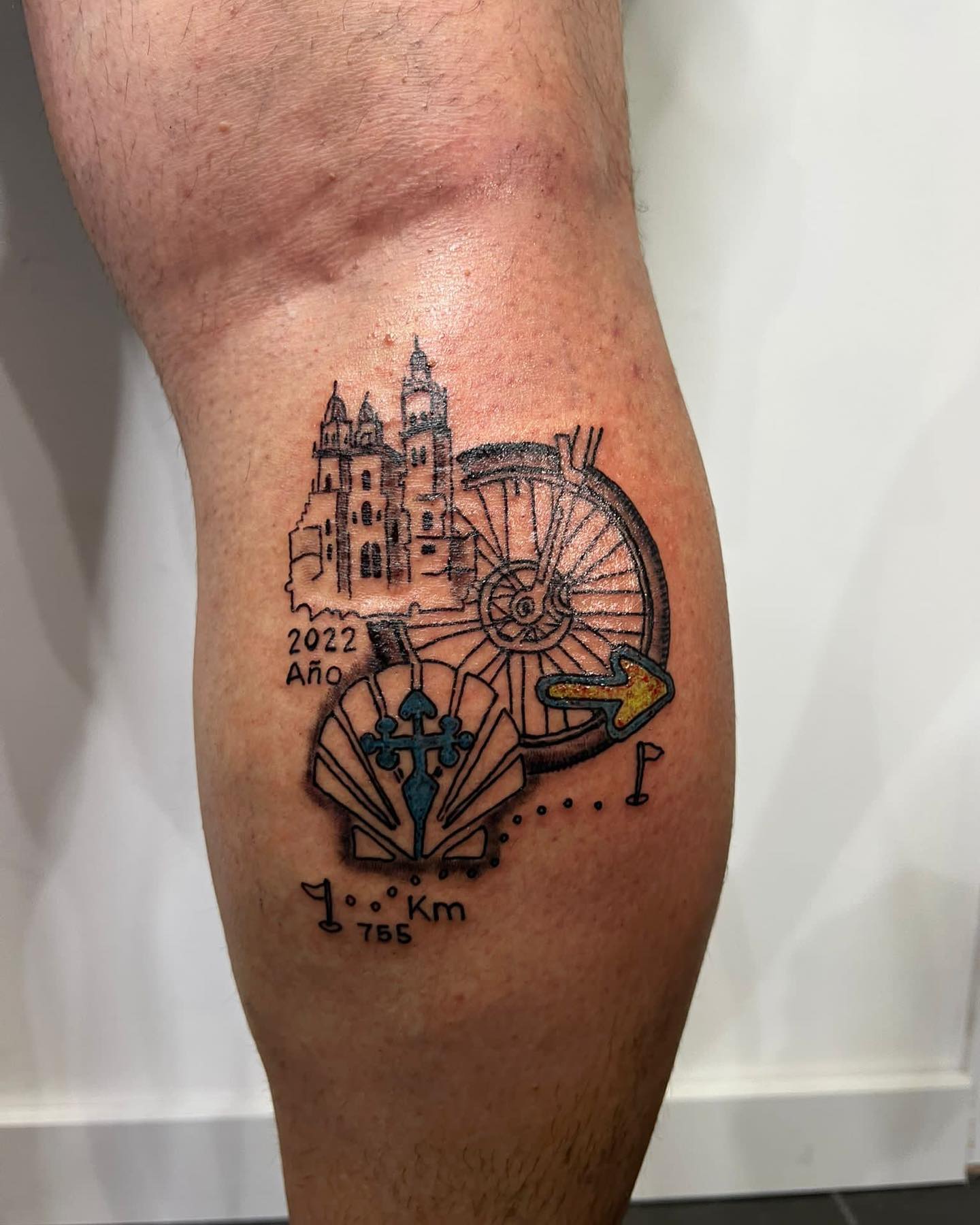 Tatuajes sobre el camino de Santiago